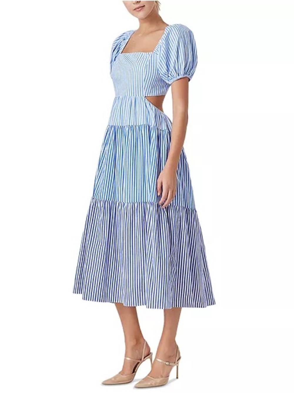 English Factory Striped Cut Out Midi Dress - New